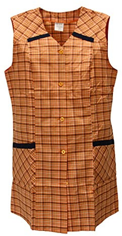7/8 Kasack kurz bunt Schürze ohne Arm Kittel, Größe:38, Design:Design 2