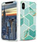 Cadorabo Hülle kompatibel mit Apple iPhone X/XS Schutzhülle TPU Silikon Case Marmor Design Slim Kratzfest Weiche Gummi mit Rundumschutz Case Hülle für iPhone X/XS in Grün