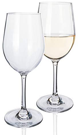 Moritz Tiamo Camping Gläser Weißwein Gläser bruchfest Kratzfest Weingläser 350 ml Weißweingläser Set