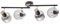 Näve Leuchten - 4er Spot Deckenleuchte Fumoso - Deckenlampe aus Metall und Rauchglas - E14-Fassung (max.40 W) - Für Esszimmer, Wohnzimmer, Diele oder Büro - Schwarz, 80 x 20 cm