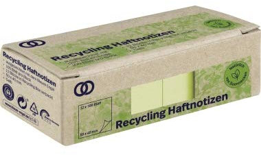 Soennecken Haftnotiz oeco 5874 RC 50x40mm 100Bl. gelb 12St.