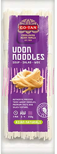 Go-Tan -Udon Noodlesk - Ideal para Sopas - Ensaldas y Wok - 250 Gramos