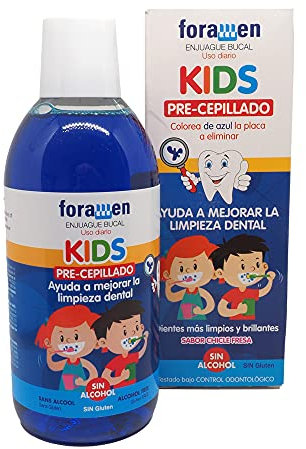 Enjuague bucal Infantil Pre-Cepillado 500ml · Enjuague bucal para niños · Enjuague bucal saludable · Protege encías y dientes