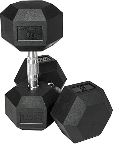 HQ Germany® Hexagon Hanteln | 2.5-37.5kg | Starter-Sets | ±1,5% Gewichtstoleranz, Gewicht:2x 17.5KG