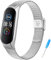 Tobfit Metallo Cinturino Compatibile per Xiaomi Mi Band 5/ Xiaomi Mi Band 6, in Acciaio Inossidabile