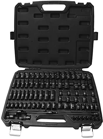 TIGHTSPOT 1/4 Drive 80pc Impact Socket MASTER SET, our Most Complete Set Ever with SAE & Metric from 3/16 Inch - 9/16 Inch, 4mm - 15mm, Standard/Deep/Universal & Torx & Inverted Torx Sockets & More