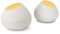 flature Teelichthalter Set aus Keramik, 2er Pack Windlicht in Weiß matt Durchscheinend, Nordic Style Dekoration für Frühling als Home Deko Wohnzimmer Modern, Handgefertigte Kerzenhalter, Kerzen Deko