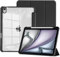 JKSML Hülle für iPad Air 11 Zoll M3/M2 (2025/2024) & iPad Air 5./4. Generation 10.9 Zoll (2022/2020) Hülle mit Stifthalter,Transparente Rückseitenschale, Auto-Schlaf/Weck, Schwarz