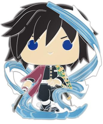 Funko Pop! TOMIOKALarge Enamel Pin Demon Slayer: GIYU - Giyu Tomioka Emaille-Nadeln - Niedliche Brosche Zum Sammeln - Für Rucksäcke & Taschen - Geschenkidee - Offizielle Handelswaren