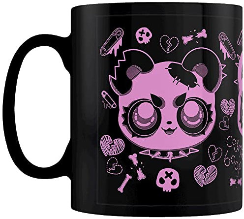 Cosmic Boop Brutal Doodles Tasse Panel Becher schwarz