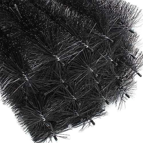 Wiltec 24 m Nistschutzbürste 20x120 cm Ø 10,5cm für Solarpaneele, effektiver flexibler Einnistschutz, 20 Stück Spatzenbürste