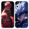 2 Stück Handyhülle für Apple iPhone 12 Hülle 6.1'', Anime Motiv Gojo Satoru Itadori Yuji Manga Muster Schutzhülle Jungs Case Schutz der Linse Design Silikon Cover Stoßfest, Schwarz1