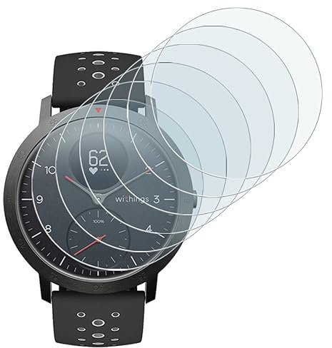 KARYLAX - [6 Stück Schutzfolie Displayschutzfolie aus flexiblem Glas, Härtegrad 9H, kratzfest, kompatibel mit Withings Steel HR Sport Smartwatch