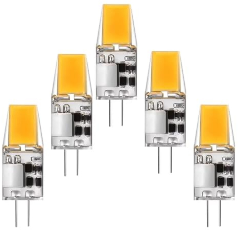 G4 Led Lampen, 5W G4 LED Birnen, G4 Led Leuchtmittel Ersatz 50W Halogenlampen, 500LM, LED G4 Warmweiß 3000K, 12V AC/DC, Kein Flackern, Nicht Dimmbar, 360 Grad Licht G4 LED Glühbirnen, 5er Pack