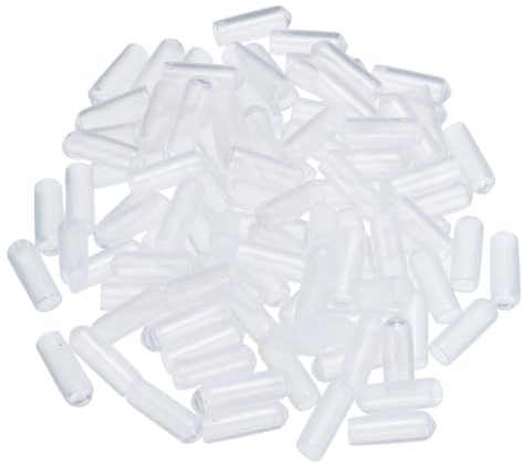 QUARKZMAN 100Stk Gummi-Endkappen 6mm(1/4) ID Vinyl PVC Rundrohr Bolzenkappe Abdeckung Schutzvorrichtungen für Schraubengewinde Klar
