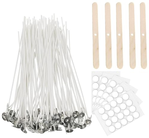kerzendochte für Kerzen,10 cm Reine Baumwoll,100 Stück Kerzendocht Set für Kerzen selber Machen Set (10cm Set)