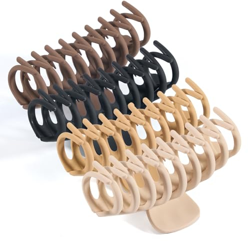 4 Pcs Pinces à Cheveux pour Femme, Pinces à Cheveux Antidérapantes pour Femme, Grandes Pinces à Cheveux pour Cheveux épais, Accessoires pour Cheveux pour Femmes et Filles