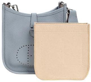 LinerLink Taschen-Organizer für Hermes Evelyne 16, 29, 33, 40, handgefertigter Tascheneinsatz, 2 mm Filztascheneinsatz, Damenhandtaschenformer (Beige, Evelyne 29)