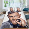 BYTFGAIT 3D Mikrofaser Conor McGregor Bettwäsche Jungen UFC Steppdeckenbezug Set Bettbezug Mit Verdecktem Reißverschluss Und Kissenbezug Double（200x200cm）