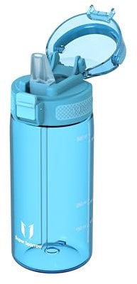 Super Sparrow Trinkflasche Kinder - TouchSip Wasserflasche - 500ml - BPA-frei - Ideale Sportflasche - Strohhalm Tritan Flasche für Kinder, Sport, Outdoor und Camping - Leicht