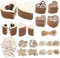 Holzherzen Deko, 500 Stück Klein Holzherzen, Holzscheiben Herz Streudeko für Hochzeitsdeko Tisch,Weihnachten, DIY Handwerk Verzierungen (Braun)