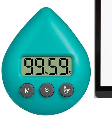 Nubamzy Minuteur de douche pour , étanche, outil de synchronisation portable avec ventouse et écran LCD pour l'école, l'apprentissage, la cuisine, le travail et la douche