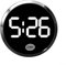 Lecreatekit Auto leuchtende Auto-Uhr, Armaturenbrett, Auto-Uhr, Klein, leuchtende Auto-Uhr, runde Quarz-Auto-Uhr für Auto, Motorboot (Silber)