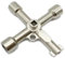 Vandomrise Llave Universal Multifuncional de 4 Puntas, Llave Cruzada, Llave Del Gabinete De Control, Llave Triangular, para Contador Agua, Armario Eléctrico, Ascensor, Contador Gas, Válvulas