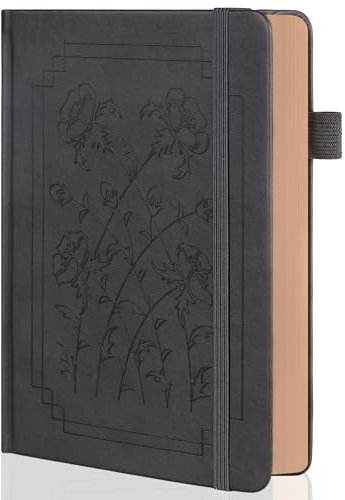 TIEFOSSI A5 Bullet Dotted Notebook, 160 g/m² dickes Papier, Hardcover Dot Grid Journals für Frauen und Männer, 192 nummerierte Seiten, ideal für den persönlichen Gebrauch, Ziele, Organisation