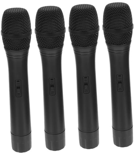 ibasenice 4pezzi Microfono Simulazione Realistico in Abs Accessorio Per Cosplay e Feste Design Elegante e Resistente