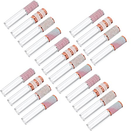Vaguelly 20pcs Lip Gloss Bottles Empty Lip Gloss Containers Glazes Tube for Diy Cosmetics
