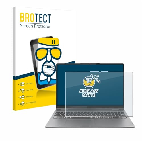 BROTECT Schutzglas für Lenovo IdeaPad 5 2-in-1 Gen 10 16 | Entspiegelnder Displayschutz Made in Germany Schutzfolie Glas Matt Anti-Reflex Kratzfest 9H Anti-Fingerprint Einfache Montage