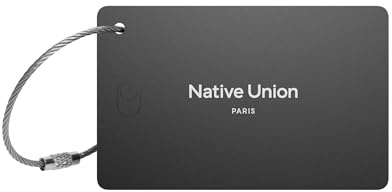 Native Union Find It Card – Bluetooth Wallet or Passport Tracker – Compatible with Apple Find My – Ultra-slim Design – Rechargeable 6-month Battery Life – High-Volume Alert – Comes with Keychain Wire