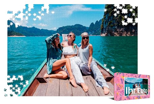 Puzzle mit eigenem Foto – 2000 Teile Personalisiert, hochwertiger Druck, stabiles Kartonpuzzle 68x96cm, Puzzle selbst gestalten in Geschenkbox, CE-Zertifiziert, Personalisiertes Foto-Puzzle