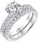 JO WISDOM Damen Ring Silber 925,Hochzeitssets,Verlobungsring Hochzeitsring Jubiläumsring Promise Ring mit 7mm 5A Zirkonia, Schmuck für Frauen