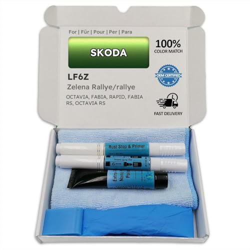 Genuine Colors Lackstift Zelena Rallye Gruen LF6Z für Skoda Grün Octavia Fabia Rapid RS