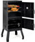 COSTWAY Charcoal BBQ Grill, Barbecue Smoker Grill with Thermometer, 2 Doors, Chrome-plated Nets and Charcoal Pots, Vertical Outdoor Roaster Barbecue for Camping Garden Cooking