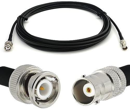 5m BNC Stecker auf BNC Buchse RG58 Koaxialkabel — Verlängerungskabel 5 Meter Jumper Kabel (50 Ohm) — Antennenkabel für HAM Radio CB Funk WIFI Antenne
