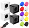Guiqulai 4 Pack Microphone Flag Stations with 10pcs Microphone Foam Covers, Square Cube Shaped Interview Mic Logo, ABS Mic Flag Microphone Accessories for News Reporter KTV Host