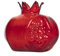 Jarrón de granada florero de vidrio, jarrón de frutas de granada transparente hecho a mano, jarrón hidropónico (S, rojo)