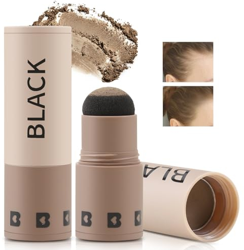 Boobeen Hairline Powder Stick, Root Touch Up and Hair Shadow Powder Stick, Waterproof Hairline Filler to Cover Gray Hair, Thinning Hair