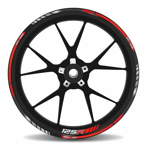 Felgenrand Aufkleber Felgendekor rot kompatibel mit Honda CB125R X710161VA
