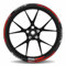 Felgenrand Aufkleber Felgendekor rot kompatibel mit Honda CB125R X710161VA