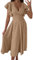 WVONIF Robes Femmes été 48 Robe St Valentin Femme Sexy Jupe Hawaienne Femme Longue Jupon Femme sous Robe Princesse Prom Dress Black Tutu Femme Enceinte Vetement Femme Robe Soiree Chic (Khaki, M)