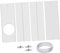 XLWLLNJ Kit de Aire Acondicionado Portátil de Ventana con Acoplador PVC Extensible Práctico de Repuesto, Kit de Ventana Aire Acondicionado Portátil
