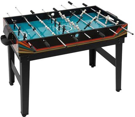 10-in-1-Spieltisch, 10-in-1-Multispieltisch, Multifunktionstisch mit Tischkicker, Billard, Air Hockey, Tischtennis & mehr, für Kinder & Erwachsene, 122x60x80 cm (Blau)