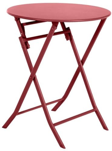 Hespéride - Runder klappbarer Gartentisch Greensboro Johannisbeerrot - 2 Plätze - Johannisbeere