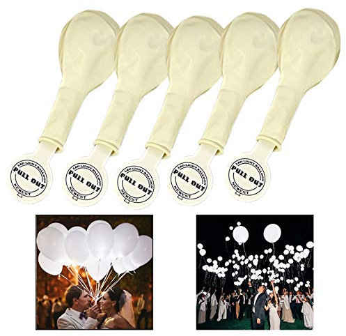 Xrten 25 Palloncini luminosi LED,Palloncini Bianco LED con per Compleanno Matrimonio Festival Natale Party Concerto Decorazione ecc