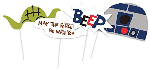 Star Wars Party Photo Props Selfie Props Birthday Party Decorations, Pack of 6