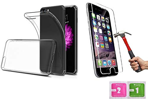 ino 2in1 kompatibel mit iPhone 6 / 6S Case Panzerglas Schutz-Set Schutzhülle TPU Hülle transparent Flexibel Cover Handyhülle Glasfolie